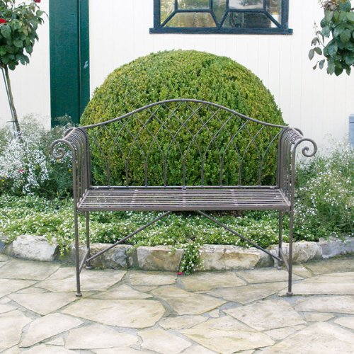 Gartenbank aus Eisen, bronce, 130cm