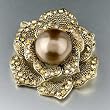 Golden Rose November Birthstone Swarovski Crystal Brooches & Pins