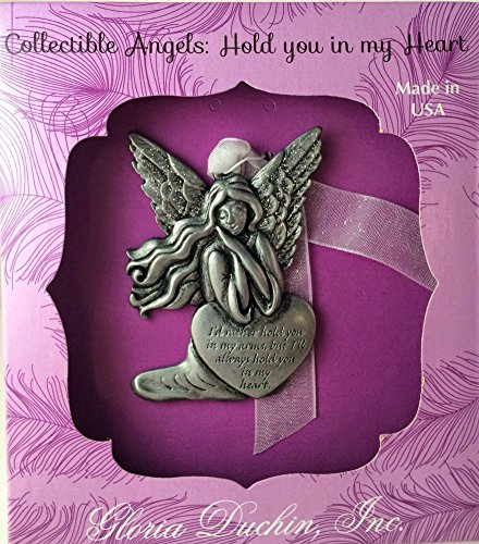 Angels Amongst Us “Hold You In My Heart” Pewter Ornament with Swarovski Crystals