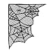 Heritage Lace 'Corner Webs 8-Inch by 10-Inch Accent, Black, Set of 2
