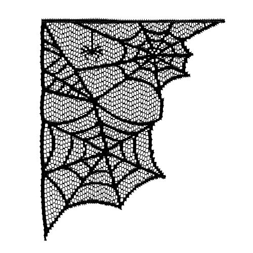 Heritage Lace 'Corner Webs 8-Inch by 10-Inch Accent, Black, Set of 2