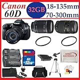 Canon EOS 60D DSLR Camera with Canon EF-S 18-135mm f/3.5-5.6 IS Lens and Ta ....