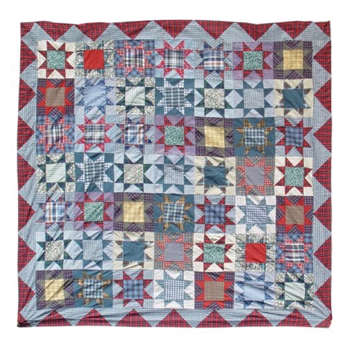 Patch Magic 72-Inch by 72-Inch Denim Burst Shower Curtain