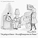 'Im going to France, Im a different person in France.' Cartoon print by Victoria Roberts, Published in The New Yorker on 11/20/2006