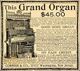 1893 Ad Cornish Good Hope Antique Grand Organ Musical Instruments Pricing Piano - Original Print Ad