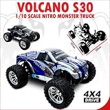 Redcat Racing Volcano S30 Blue 1/10 Scale Nitro Monster Truck