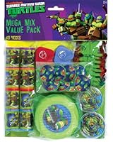 Amscan Awesome TMNT Mega Mix Birthday Party Favors Value Pack (48 Piece), 11.3 x 8.3", Multi
