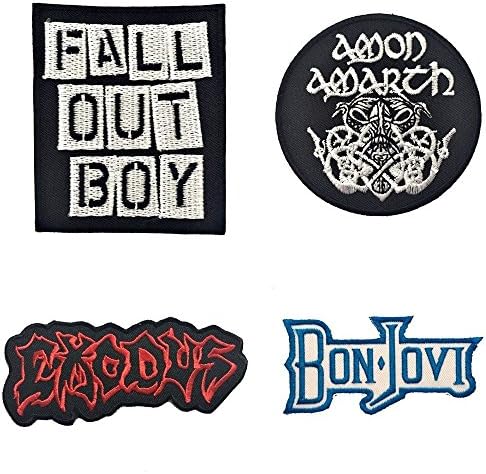 Set 4 Pcs For Less Music Rock Band Fan Iron on Embroidered Patches 53