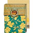 Bejeweled Green Floral Magnetic Closure Mini Notepad