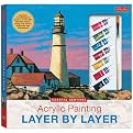 Walter Foster Layer-by-Layer Acrylic Painting Kit - Coastal