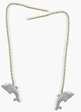 10 Karat Two-Tone Gold Dolphin Earrings