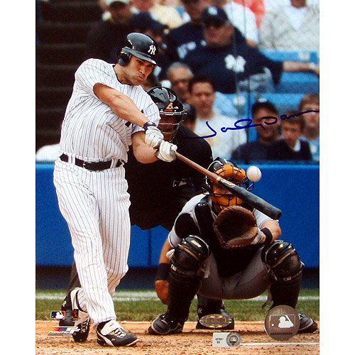 Steiner Sports New York Yankees Johnny Damon Autographed Vertical Swing Home Jersey 16X20