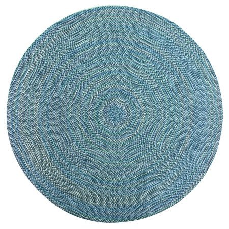 ITM Brookline Navy Indoor/Outdoor Reversible Braided Rug, 8-Feet Round On Sale
