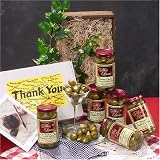 Miss Leone's Gourmet Stuffed Spanish Queen Olives Thank You Gift Set 12 oz. Jars