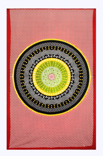 Rasta Circle ~ Indian Tapestry ~ 60 x 90 in. Rasta Circle ~ Indian Tapestry ~ 60 x 90 in.
