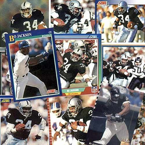 Burbank Oakland Raiders Bo Jackson 20 Trading Card Set