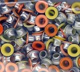 EyeLets Etc 1/8 Inch Round Top Painted Eyelets Yellow/Orange Assortment, Pack of 100