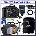 Dental-Medical Digital SLR OutFits: Canon EOS Rebel T1i 15.1 MP CMOS Digital SLR Camera [Body] + Sigma Flash Macro Ring EM-140 DG for Canon SLR Cameras + Sigma 70mm F/2.8 EX DG Macro Lens + Willoughby's Dental/Medical Accessory Bundle
