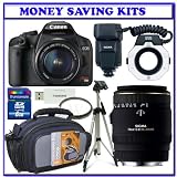 Dental-Medical Digital SLR OutFits: Canon EOS Rebel T1i 15.1 MP CMOS Digital SLR Camera [Body] + Sigma Flash Macro Ring EM-140 DG for Canon SLR Cameras + Sigma 70mm F/2.8 EX DG Macro Lens + Willoughby's Dental/Medical Accessory Bundle