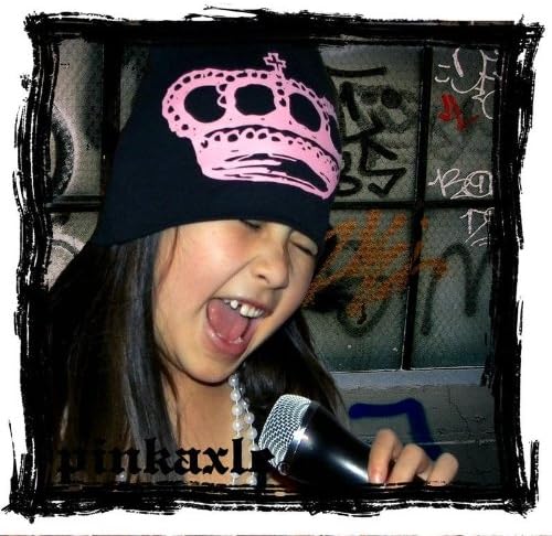 Pink Axle Infant/Toddler Hats (Medium 6-12 Months, Black with Pink Crown)