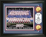New York Giants Super Bowl XLVI Champs Team Gold Photo Mint