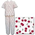 The Cat's Pajamas White Cherries Non-Flannel Capri Pajama
