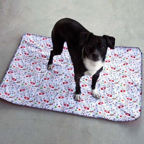Washable Housebreaking Pad by PiddleWeePads. Reusable, Fabric pattern will vary from picture (Small)