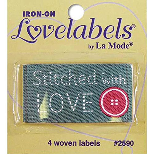 Blumenthal Lansing Iron-On Lovelabels Chipboard, Stitched with Love