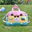 [Hello Cat] Embroidered Applique Fabric Art Duffle Bag / Shoulder Bag / Travel Bag (12.2*9.1*4)