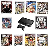 【中古セット】PlayStation 3 250GB チャコール・ブラック (CECH-4000B) + ソフト10点