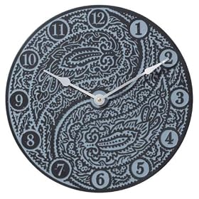 Whitehall Antique Black Paisley Clock - 01773 by Whitehall Thermometers