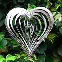 Heart Shaped Steel Windspinner For The Garden