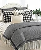 RALPH LAUREN Black WINTER COTTAGE Check KING COMFORTER