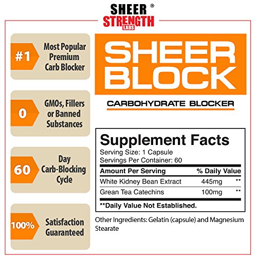 1 Carb Blocker Weight Loss Pills Sheer BLOCK Lose Weight Fast with
