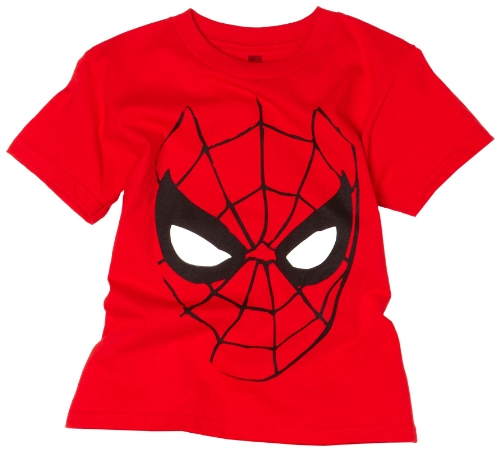  Spiderman Boys 2-7 Spiderman Face Crewneck Tee
