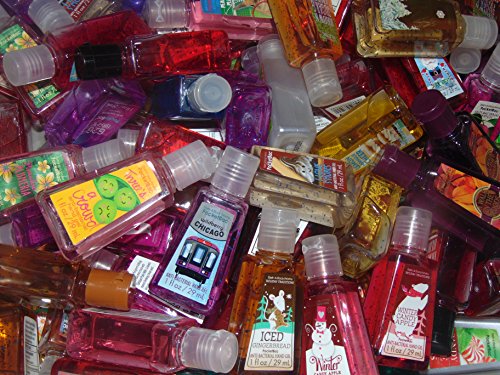 Bath & Body Works Pocketbac Bundle Lot Set - 50 Anti-Bacterial Hand Gels/Sanitizers & 10 Pocketbac Holders