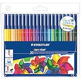 Staedtler Noris Club 326 WP20 Fibre Tip Pen In Wallet - 20 Assorted Colours