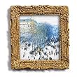 Boulevard des Capucines - Gold Frame Magnet with pop-out easel (2-3/4" x 2-1/2")