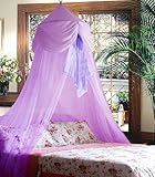 Purple Chiffon Furbelow Princess Bed Canopy By SID