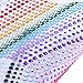 eBoot 900 Pieces 3mm 4mm 5mm Colorful Rhinestone Sticker Sheet