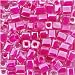 Miyuki 4mm Glass Cube Beads Fuchsia Lined Crystal #209 10 Grams