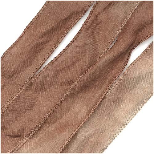 Silk Fabric Flat Silky Ribbon 2cm 'Light Cafe Brown' 42 Inch Strand (1)