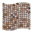 Wave Pattern Scabos POLISHED Travertine Mosaic Tile on 12 x 12 Sheet