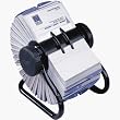 Rolodex 67236 Rolodex Open Rotary Business Card File, 200 Sleeves, 400-Card Cap, 24 Guide, BK