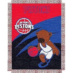 Detroit Pistons NBA Triple Woven Jacquard Throw (044 Series) (36x46")"