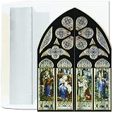 Die-Cut Stained Glass - Religious Christmas Cards