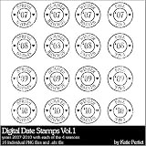 Photoshop Brushes - Digital Date Stamps Vol. 01