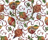 Caspari 11-3/4 x 4-3/4 x 10 Christmas Ornaments Ivory Holiday Gift Bag