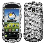 Samsung Cellphones: Samsung Continuum (Galaxy S) Crystal Bling Protector Case - Silver Zebra