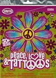 Peace, Love & Tattoos, Over 50 Temporary Tattoos